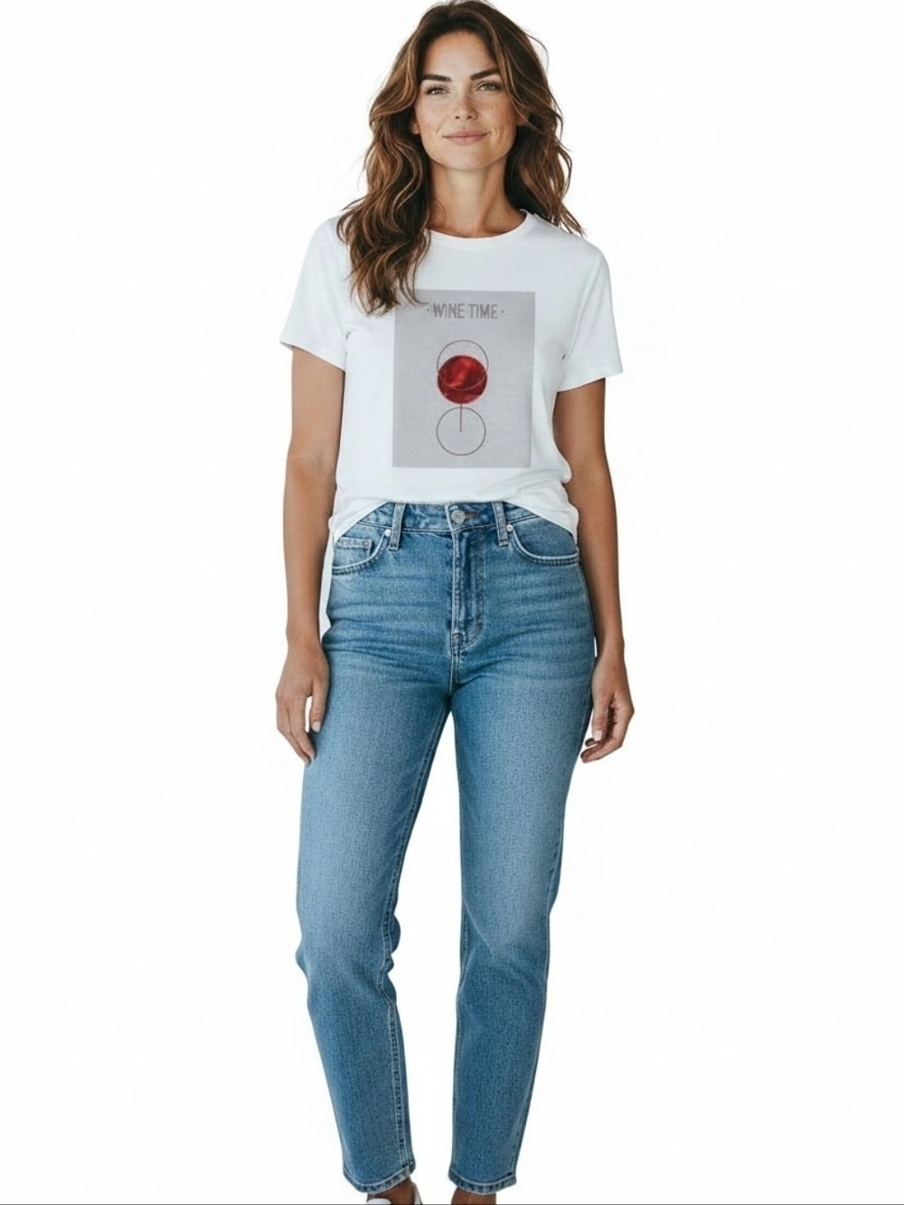 Reserved Eco Aware NEW With Tags Wine Time White T Shirt XL Cotton Graphic Tee